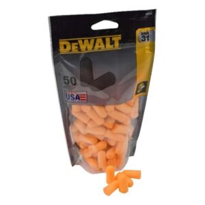 Dewalt DPG12 EU Uncorded Foam Earplugs - SNR 31 - Bag of 50 Pairs - Image 2