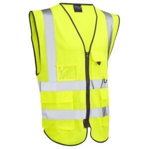 Leo Workwear Hi-Vis Yellow Superior Waistcoat - Size: XL - Image 1