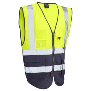 Lynton - Hi-Vis Yellow/Navy Superior Waistcoat - Image 1