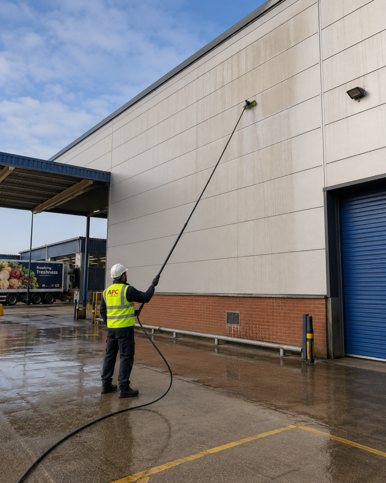 cleaning industrial cladding